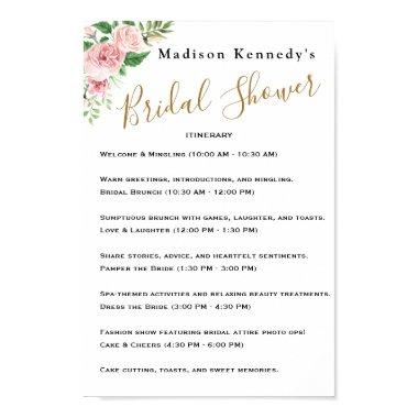 Floral  Itinerary 🌸 Plan Poster