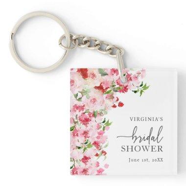 Floral Bridal Shower Keychain