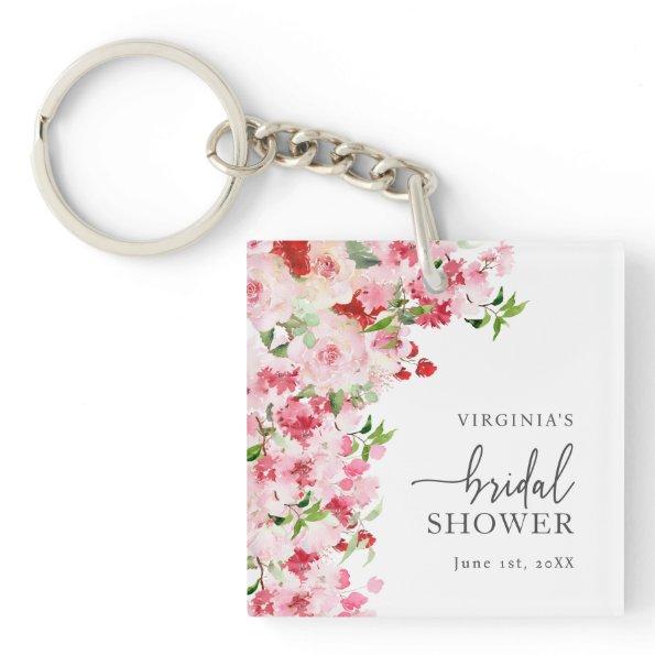 Floral Bridal Shower Keychain