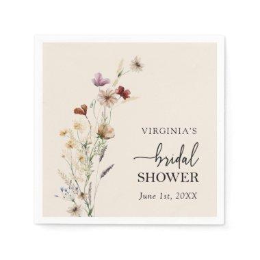 Floral Bridal Shower Napkin