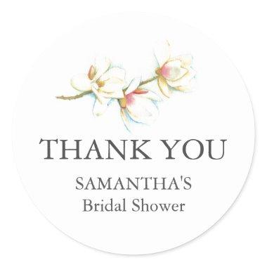 Floral  Stickers Thank You Simple