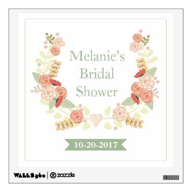 Floral Bridal Shower Wall Decal