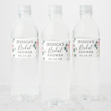 Floral Bridal Shower Water Bottle Labels