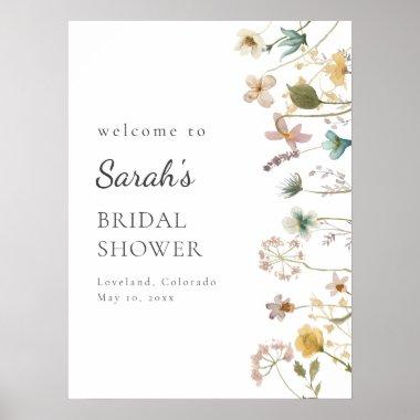 Floral Bridal Shower Welcome Sign