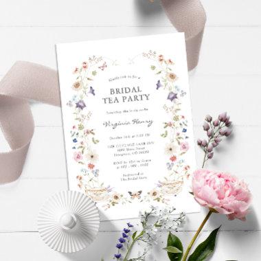 Floral Bridal Tea Party Invitations