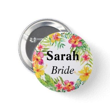 Floral Bride Button
