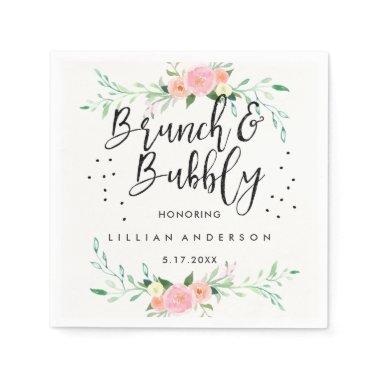Floral Brunch and Bubbly  Napkin