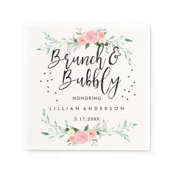 Floral Brunch and Bubbly  Napkin