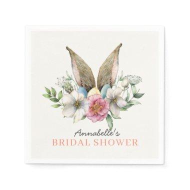Floral Bunny Ear Bridal Shower Napkins