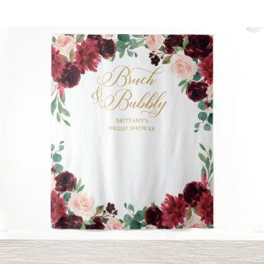 Floral Burgundy & blush  backdrop