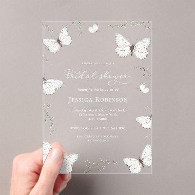 Floral Butterfly Garden Transparent  Acrylic