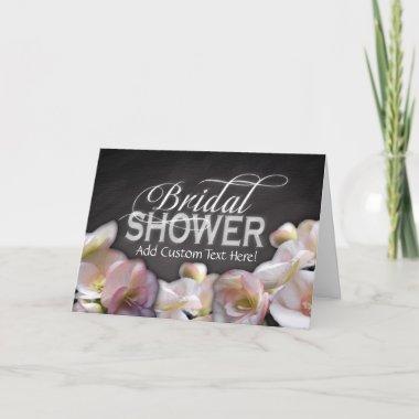 Floral & Chalkboard Bridal Shower Invitations
