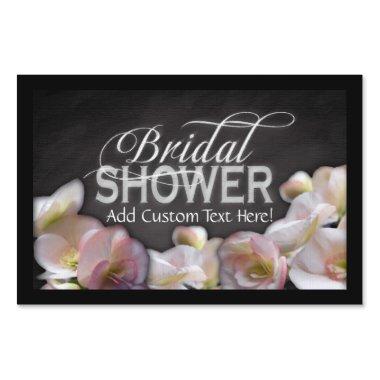 Floral & Chalkboard  Yard Sign