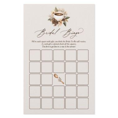 Floral Coffee Love is Brewing Bridal Bingo Game