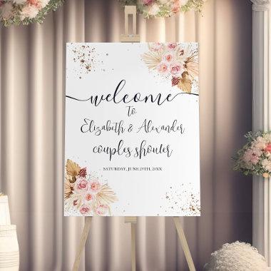 Floral Couples Shower Welcome Sign Foam Board