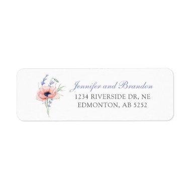 Floral Custom Wedding Return Address Label