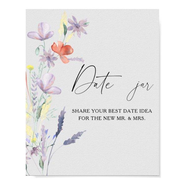 Floral date night ideas. Date jar bridal game Poster