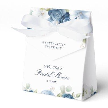 Floral Dusty Blue Watercolor  Favor Boxes