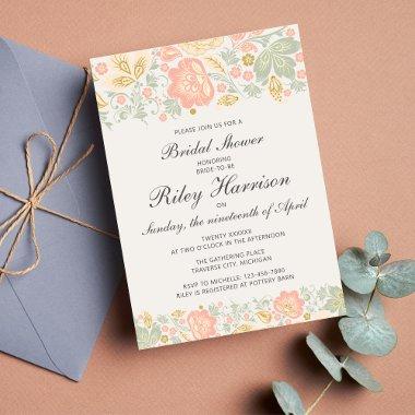 Floral Elegance Peach Blush Sage