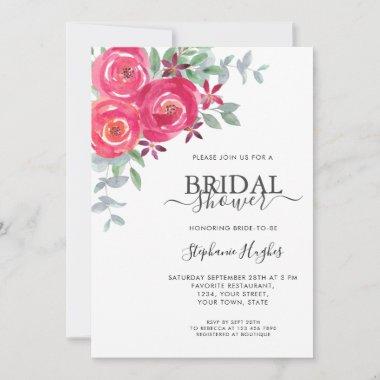 Floral Eucalyptus Bridal Shower Invitations