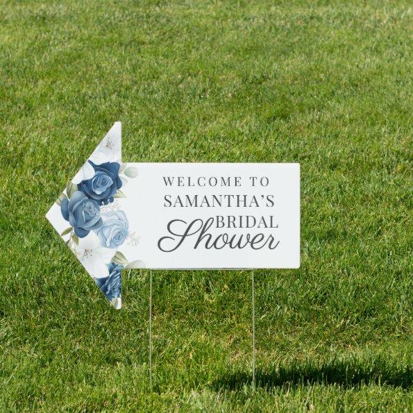 Floral Eucalyptus Dusty Blue  Sign