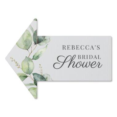 Floral Eucalyptus Greenery Script Bridal Shower Sign