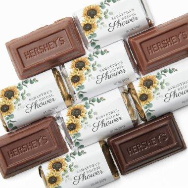 Floral Eucalyptus Sunflower Script Bridal Shower Hershey's Miniatures