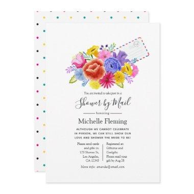 Floral Fiesta Bridal or Baby Shower by Mail Invitations