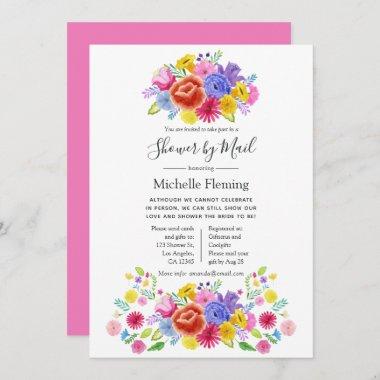 Floral Fiesta Bridal or Baby Shower by Mail Invitations