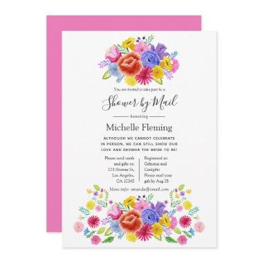 Floral Fiesta Bridal or Baby Shower by Mail Invitations