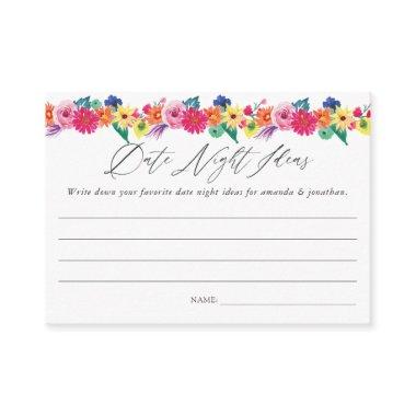 Floral Fiesta Bridal Shower Date Night Ideas Enclosure Invitations