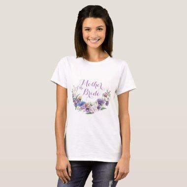 Floral Flower Purple mother of the Bride T-shirt