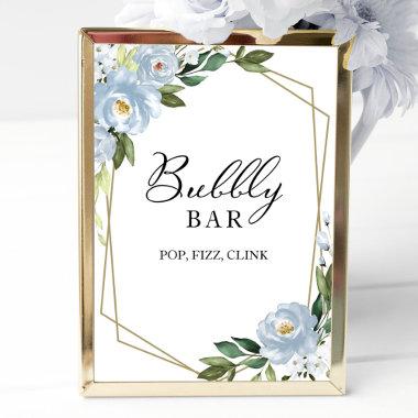 Floral Geometric Bubbly Bar Pop Fizz Clink Sign