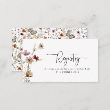 Floral Gift Registry Enclosure Invitations