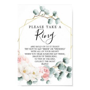 Floral Greenery  Ring Game Poster