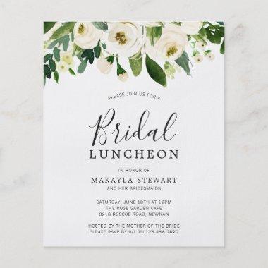Floral Greenery Budget Bridal Luncheon Invitations Flyer