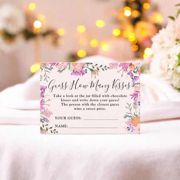 Floral Guess How Many Kisses  Game Enclosure