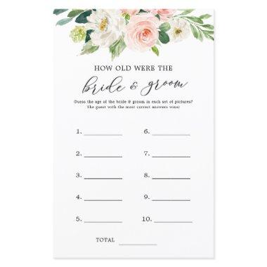 Floral How Old Were The Bride and Groom Game