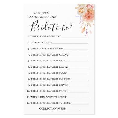 Floral How well do you know bride game  Flyer