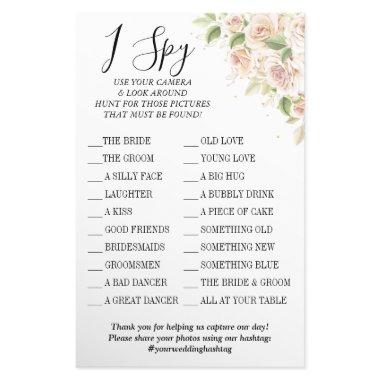 Floral I spy wedding reception game  Flyer