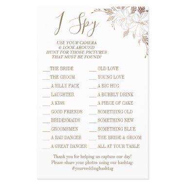 Floral I spy wedding reception game  Flyer