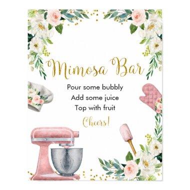 Floral Kitchen Bridal Shower Mimosa Bar Poster