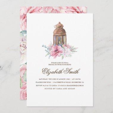 Floral Lantern Bridal Shower Invitations