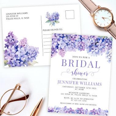 Floral lavender bridal shower postInvitations invitation