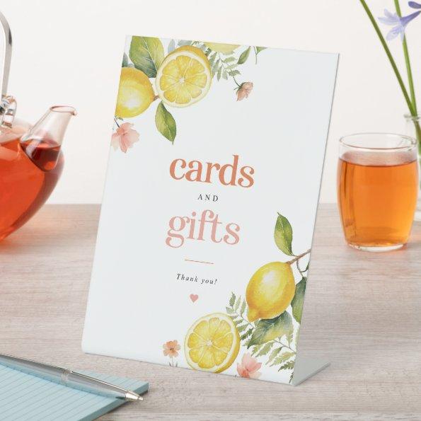 Floral Lemon |  and Gifts Pedestal Sign