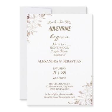 Floral Lines Grass Honeymoon Shower