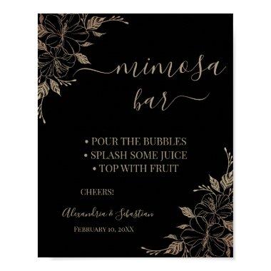 Floral Lines Mimosa Bar Bridal Shower Sign