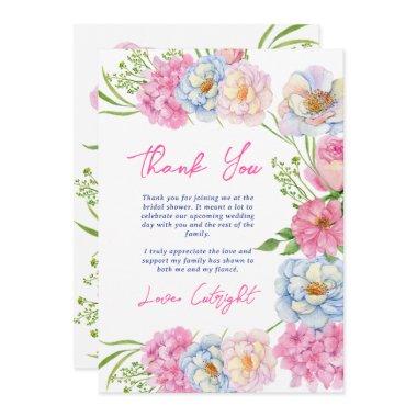 Floral Love in bloom pink summer  Thank You