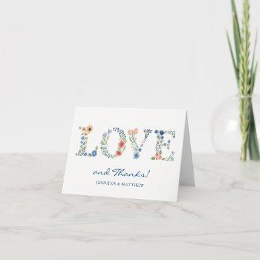 Floral LOVE Thank You Note