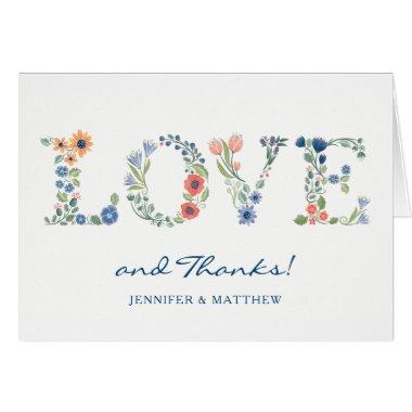 Floral LOVE Thank You Note